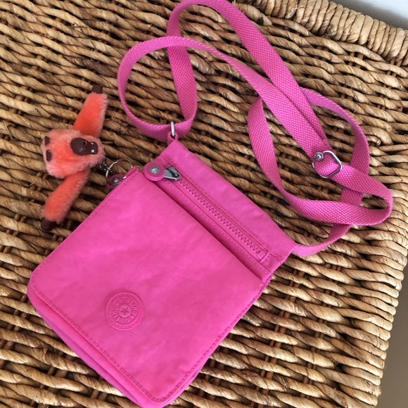 Kipling Pink and Orange Crossbody Bag - Picture 1 of 12